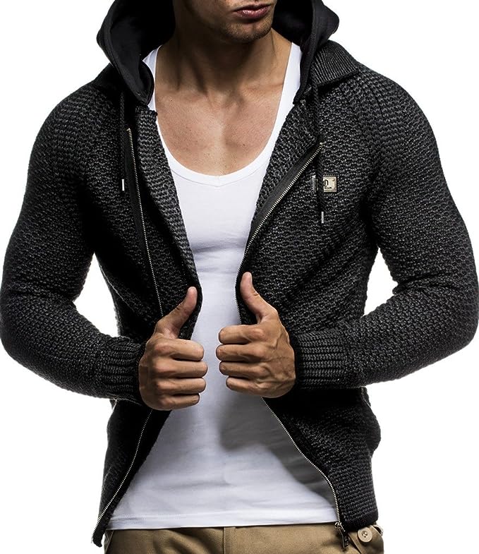 Die Perfekte Strickjacke für Stil und Komfort: Leif Nelsons Abnehmbare Reißverschluss-Strickjacke