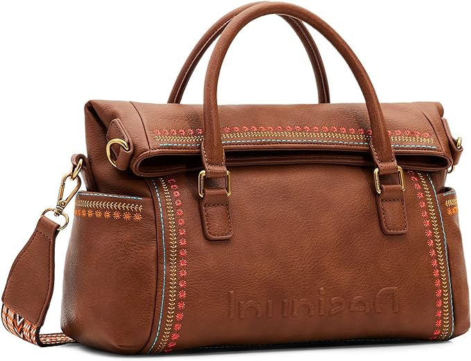 Einzigartiger Stil: Die Desigual Damenhandtasche „LOVERTY“ in Grün und Camel